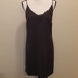 Worth Cider Brown Lace Trimmed Slip Dress